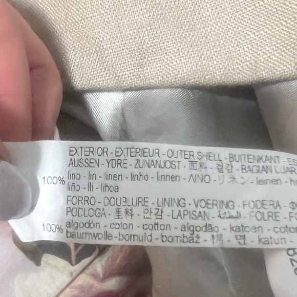 ZARA 100% Linen Vest Jacket Beige Women's Size Small Waistcoat - Picture 5 of 6